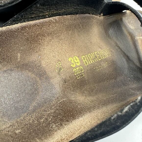 Womens Size 39 US 8.5 Birkenstock Arizona Black Birko-Flor Sandals Slip On - Picture 8 of 11